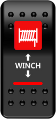 MOOSE UTILITY Rocker Switch for Winch - Red WN-I-O-R