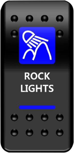 MOOSE UTILITY RCK-PWR Rocker Switch for Rock Lights - Blue LED Backlight