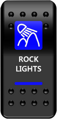 MOOSE UTILITY RCK-PWR Rocker Switch for Rock Lights - Blue LED Backlight