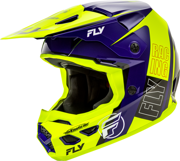 FLY RACING Kinetic Rally Helmet Hi Vis/Blue/Black A00305792XL