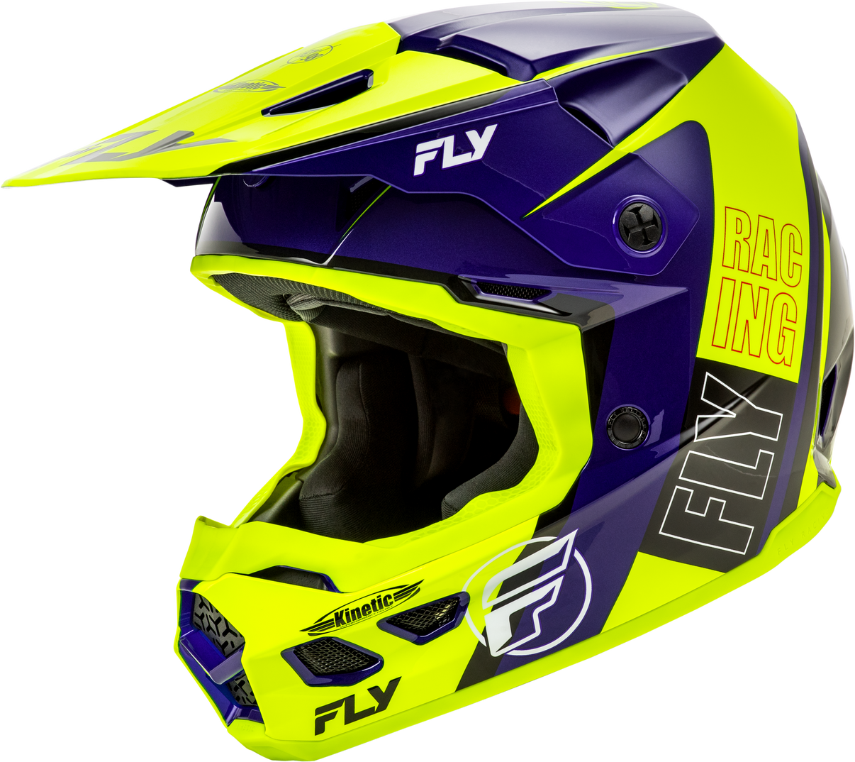 Kinetic Rally Helmet Hi Vis/Blue/Black Sm