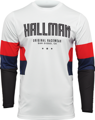 THOR Hallman Differ Draft Jersey - White/Red/Navy - Small - Part Number 2910-6602