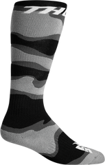 THOR Youth MX Camo Socks - Gray/White - Size 1-6 (Part Number: 3431-0659)