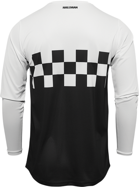 THOR Hallman Differ Cheq Jersey - Black/White - 2XL (Part Number: 2910-6586)