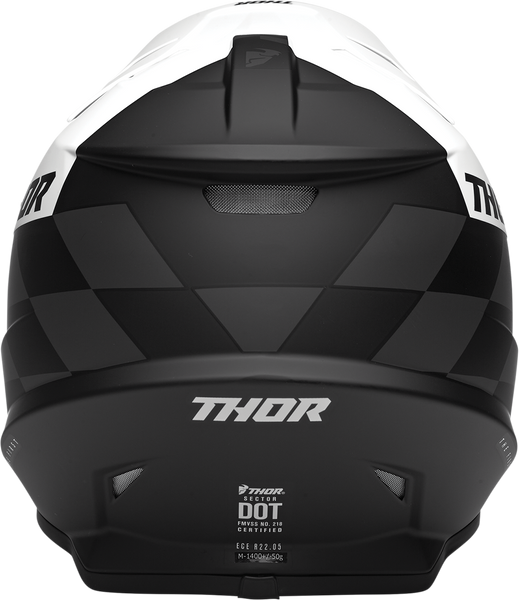 THOR Sector Helmet - Birdrock - Black/White - Medium - Part No. 0110-7354