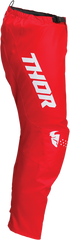 THOR Youth Sector Minimal Pants - Red - Part Number 2903-2014