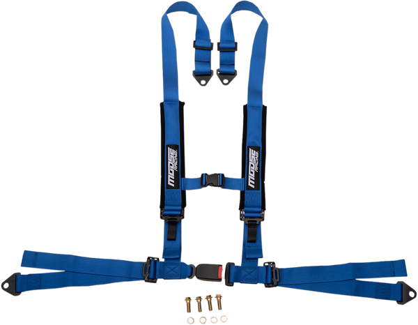 MOOSE UTILITY 100-4404-PU Seat Harness - 4 Point - 2x2 - Blue