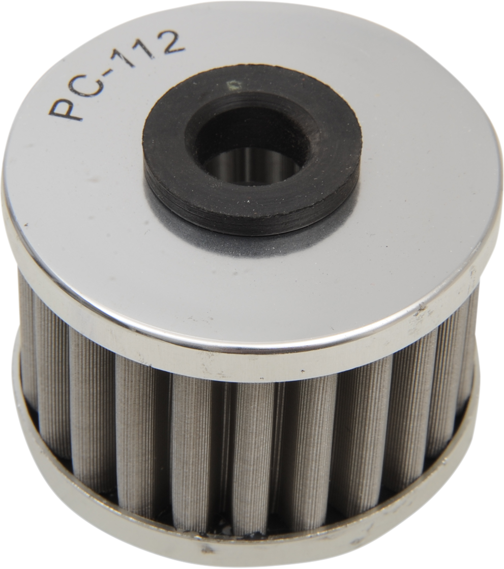 PC RACING Flo? Stainless Steel Oil Filter - Honda/Kawasaki/Polaris PC112