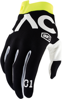 100% Racr iTrack Gloves Small by 100% - Black, Part Number 10015-019-10