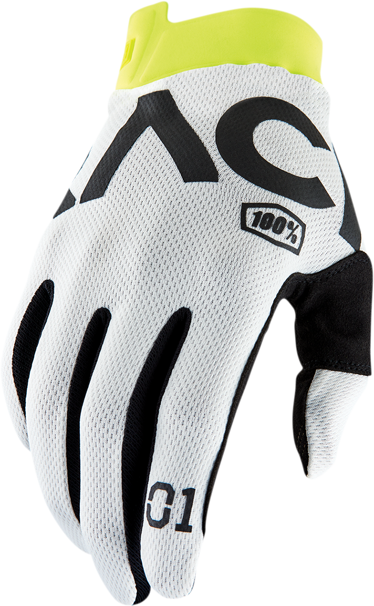 100% Racr iTrack Gloves - White, Small (Part No. 10015-010-10)