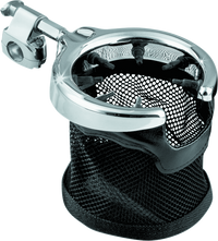 Kuryakyn Universal Passenger Drink Holder With Basket Black & Chrome