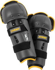 THOR Youth Sector GP Knee Guards - Charcoal/Yellow 2704-0430