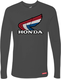 HONDA APPAREL Honda Wing Long-Sleeve T-Shirt - Charcoal - 2XL NP21S-M3023-2X