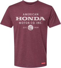 HONDA APPAREL Honda Motor Company T-Shirt - Maroon - Small NP21S-M3022-S