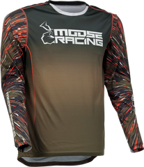 MOOSE RACING Agroid Jersey - Olive/Orange - Medium 2910-6983