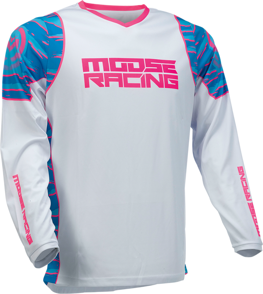 MOOSE RACING Qualifier* Jersey - Blue/Pink - 3XL, Part Number 2910-6955