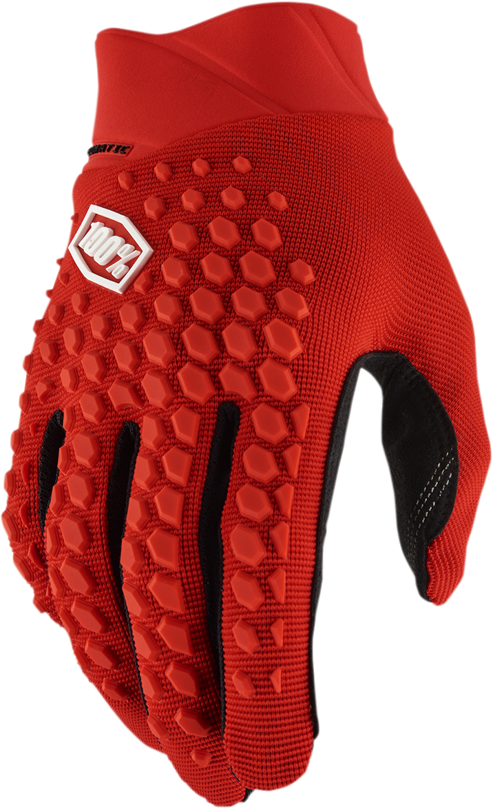 100% Geomatic Gloves Red XL - Durable Neoprene Cuff and Touchscreen Compatibility