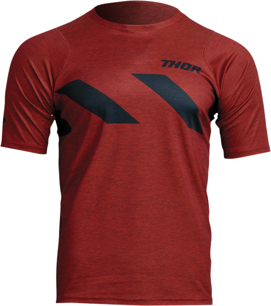 THOR Assist Hazard Jersey - Short-Sleeve - Heather Red/Black - Small - Part 5020-0002