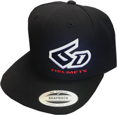 6D HELMETS 6D Logo Classic Snapback Hat - Black - One Size (Part Number: 52-3300)