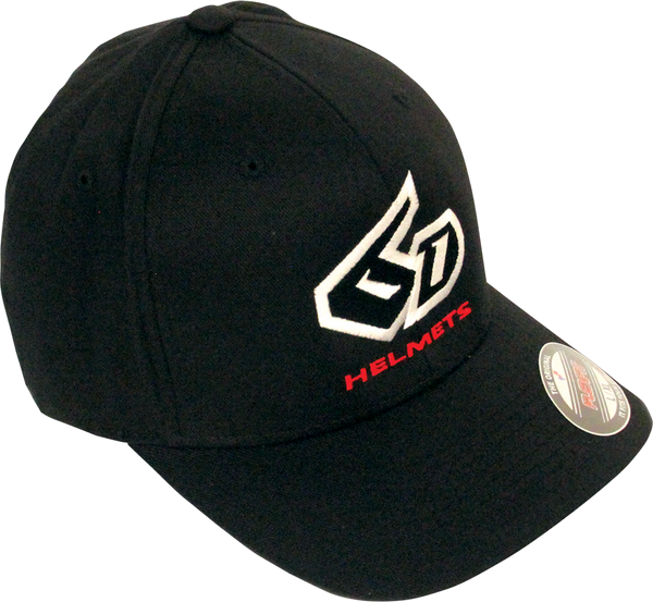 6D HELMETS 6D Helmets Logo Flexfit? Hat - Black - Large/XL - Part Number 52-3008