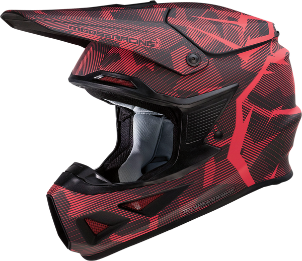 MOOSE RACING F.I. Helmet - Agroid Camo - MIPS? - Red/Black - XS - 0110-7759