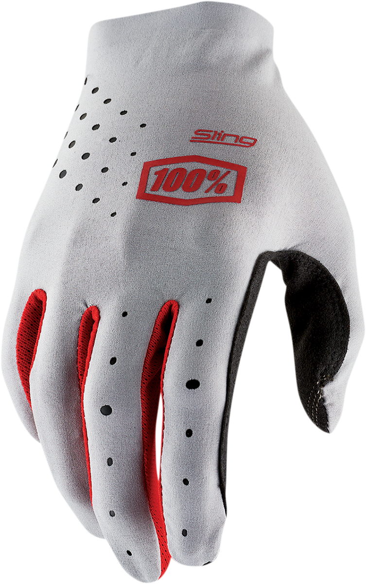 100% Sling MX Gloves Gray 2XL - Lightweight Breathable Mountain Bike Gloves with Tech-Thread Connectivity