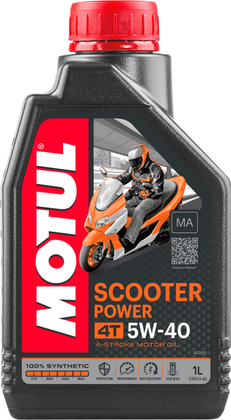 MOTUL 105958 Scooter 4T 5W40 Synthetic Oil - 1 Liter