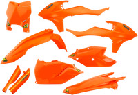 CYCRA Powerflow Body Kit for Off-Road Motorcycles - Fluorescent Orange and White (Part #1CYC-9317-22F)
