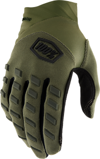 100% Airmatic Gloves - Small, Green - Part Number 10000-00035