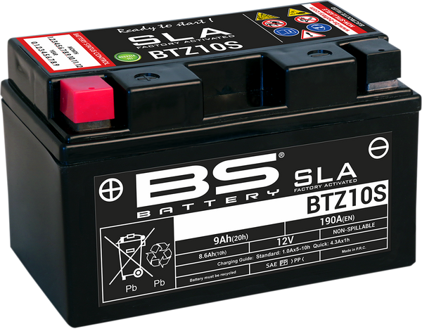 BS BATTERY BTZ10S (YTZ) 300636-1 - Maintenance Free AGM Battery