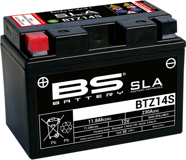 BS BATTERY BTZ14S (YTZ) 300638-1 - Maintenance-Free AGM Battery