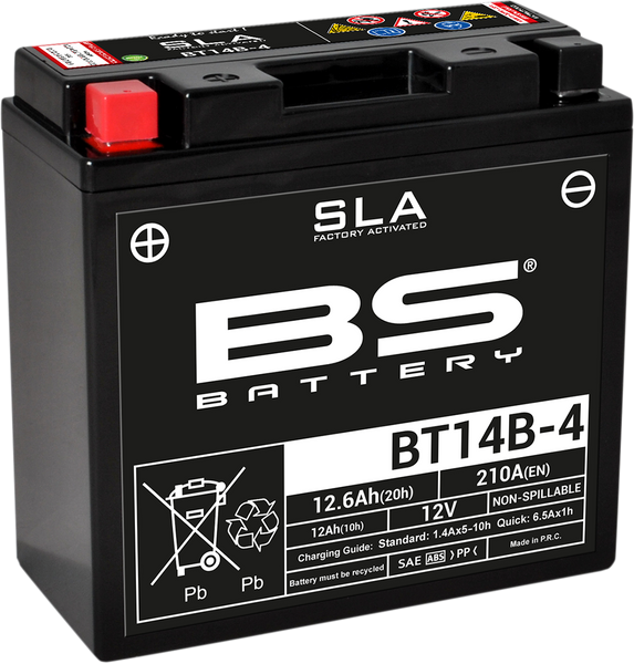 BS BATTERY BT14B-4 (YT) 300644 - Maintenance-Free AGM Battery