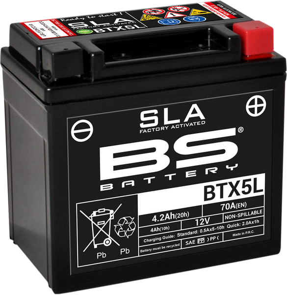 BS BATTERY BTX5L (YTX) 300670 - Maintenance-Free AGM Battery