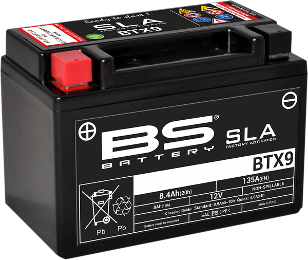 BS BATTERY BTX9 (YTX) 300674 - Premium AGM Motorcycle Battery