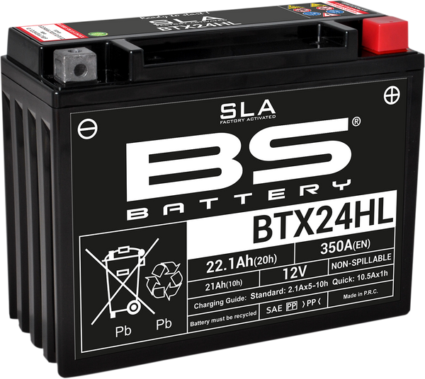 BS BATTERY BTX24HL (YTX) 300770 AGM Motorcycle Battery