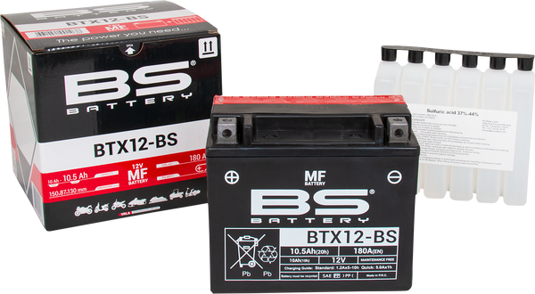 BS BATTERY BTX12-BS Maintenance-Free Battery - Part Number 300603