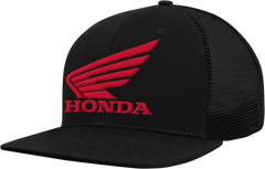 HONDA APPAREL Honda Wing Flat Bill Hat - Black/Red NP21A-H3170