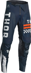 THOR Youth Pulse Combat Pants - Midnight/White/Orange - Part Number 2903-2253