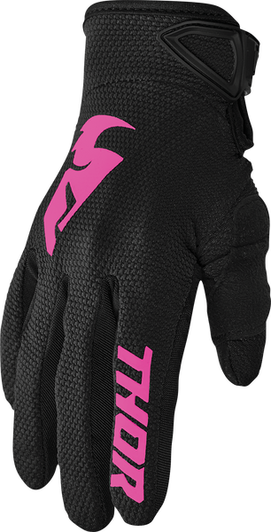 THOR Women's Sector Gloves - Black/Pink - XL 3331-0245