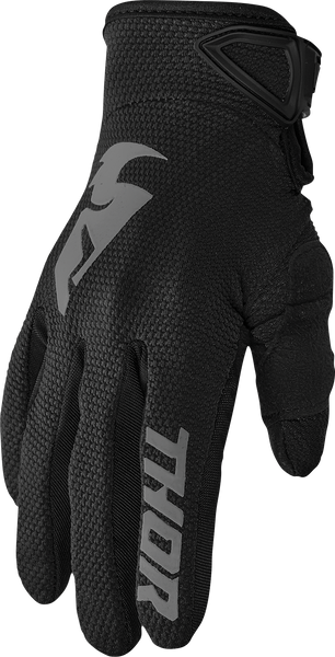 THOR Women's Sector Gloves - Black/Gray - XL - Part # 3331-0241