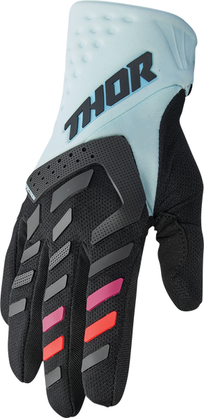 THOR Women's Spectrum Gloves - Black/Light Mint - XL - Part 3331-0237