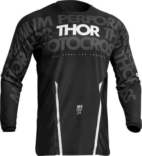 THOR Pulse Mono Jersey - Black/White - Medium 2910-7098