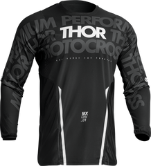 THOR Pulse Mono Jersey - Black/White - Medium 2910-7098