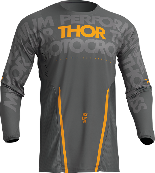 THOR Pulse Mono Jersey - Gray/Yellow - Small - Part Number 2910-7103