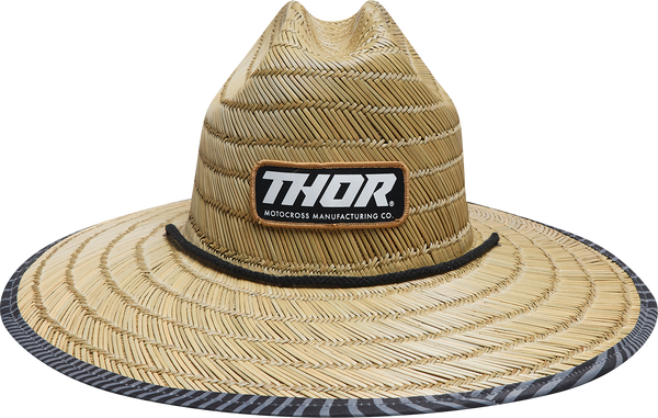 THOR Straw Hat 2501-4002 - Stylish Beach Hat with Drawstring Cord