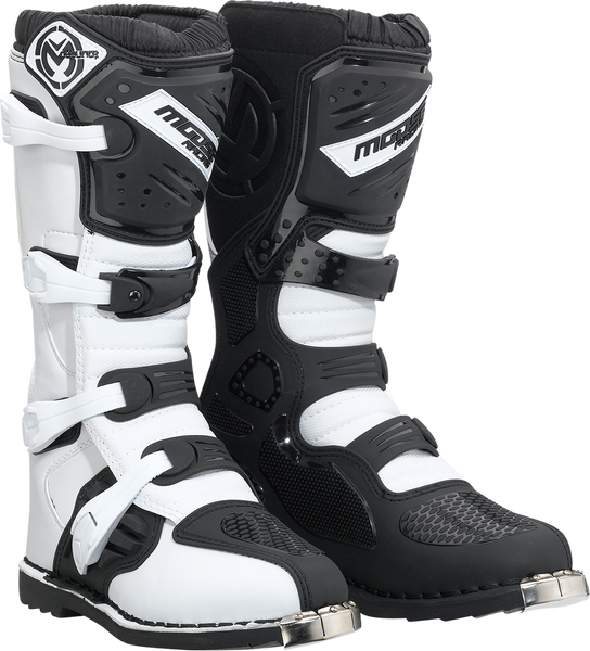 MOOSE RACING Qualifier Boots - Black/White - Size 7 - Part Number 3410-2599