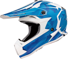 MOOSE RACING Youth F.I. Helmet - Agroid Camo - MIPS? - Blue/White - Large 0111-1534