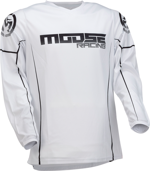 MOOSE RACING Qualifier? Jersey - Black/White - Medium - Part Number 2910-7189