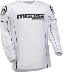 MOOSE RACING Qualifier? Jersey - Black/White - Medium - Part Number 2910-7189