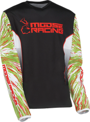 MOOSE RACING Youth Agroid Jersey - Green/Red/Black - Medium 2912-2268